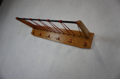 Elegant coat rack with hat rack from the 50s vintage