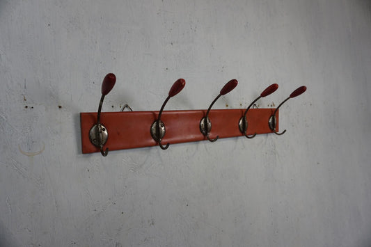 Great hook rail or coat rack in shabby look from the 50s vintage