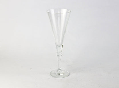 6 Vintage Schott Crystal Sparkling Wine Glasses Champagne Style 80s Postmodern Art Deco Revival Crystal Glass Crystal Zwiesel