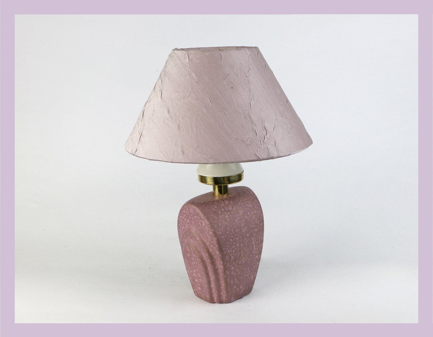 Vintage 80s table lamp purple violet lilac Peill Putzler memphis geometric postmodern art deco revival