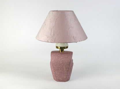 Vintage 80s table lamp purple violet lilac Peill Putzler memphis geometric postmodern art deco revival