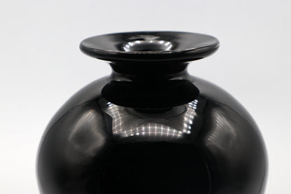 Vintage Murano Paolo Venini Vase Large Black Glass Venice 1950 50s Mid Century Vetro Barovier Toso Tonelli Nason Buzzi