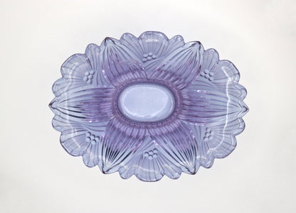 vintage Boho Bowl Alexandrite Verre Néodyme années 1950 Mid Century 60s Lilas Rose Bleu Clair Assiette Plateau Seguso VetroAlexandrite Néodyme