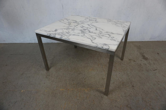 Elegant coffee table from the 70s with marble top Vintage