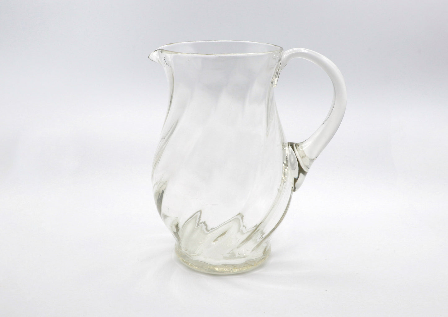 Carafe vintage Mid Century Moderniste Swirl Juice Water Glass Jug Jug années 1950 50 60 1960