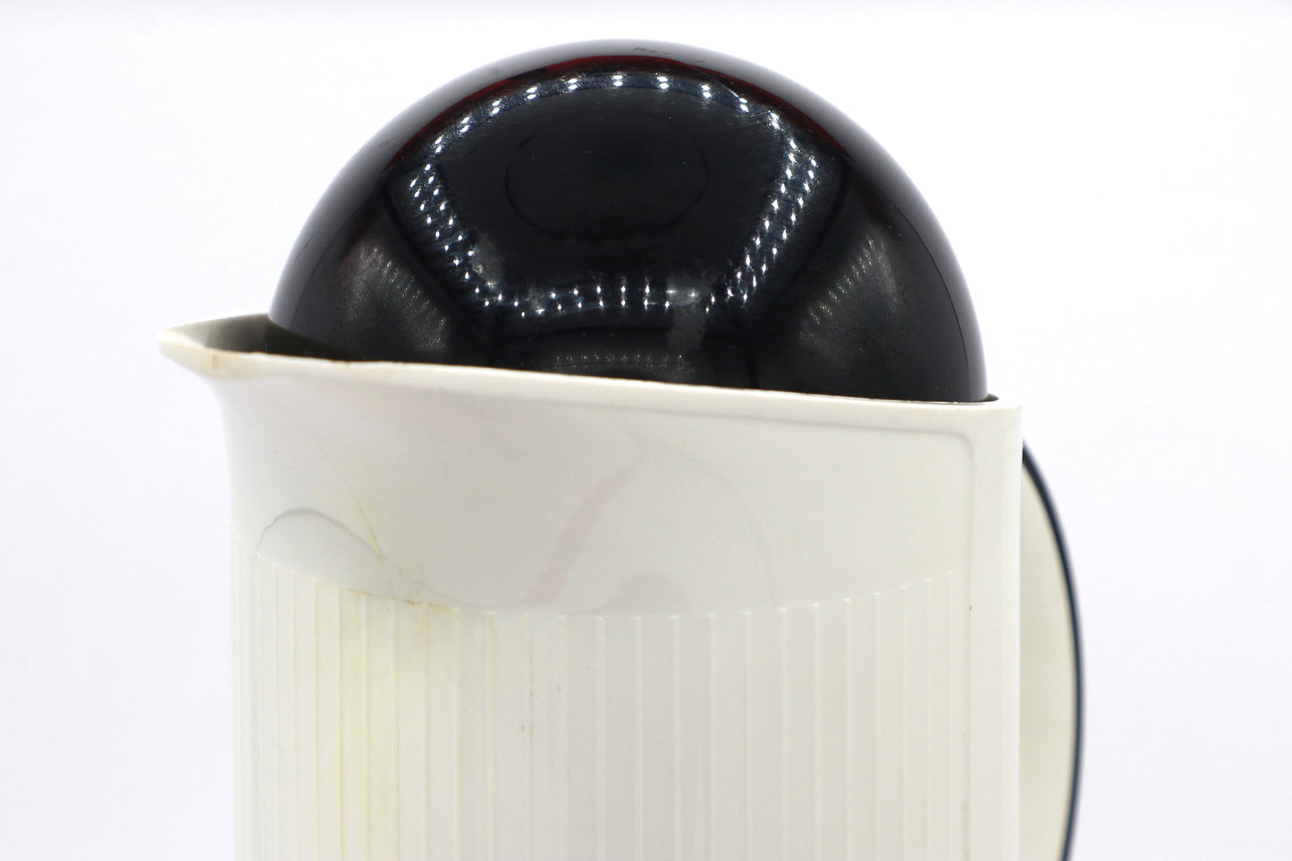 Vintage Thermoskanne Krups 80er Schwarz Weiß Thermoplastisches Harz Plastik Kanne Kaffee Tee 1980 Isolierkanne Art Deco Revival Postmodern