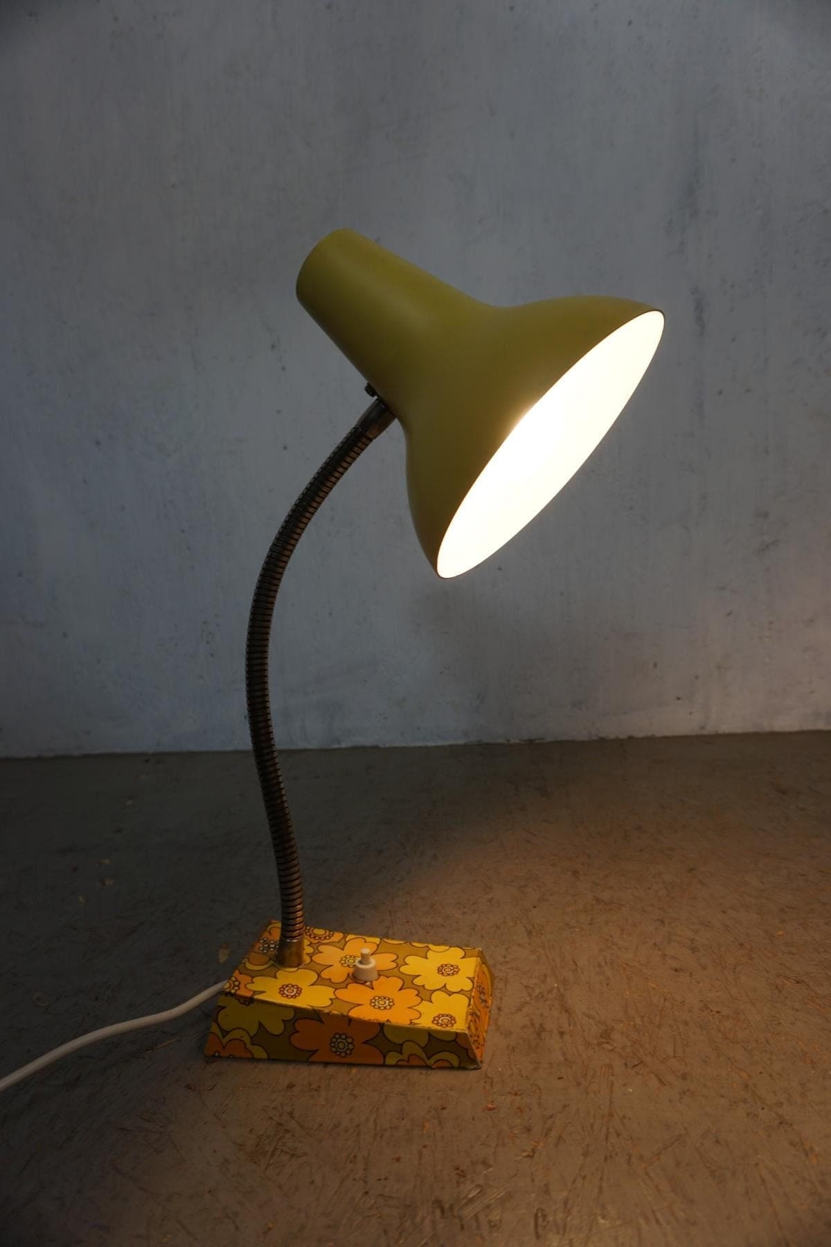 Great desk lamp with floral pattern vintage