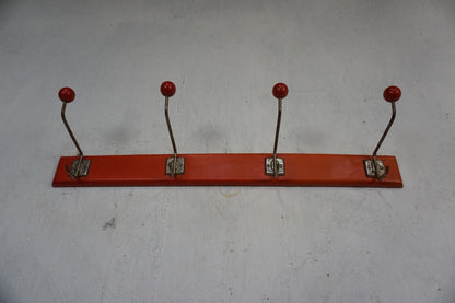 Nostalgic hook rail in red with great patina Vintage