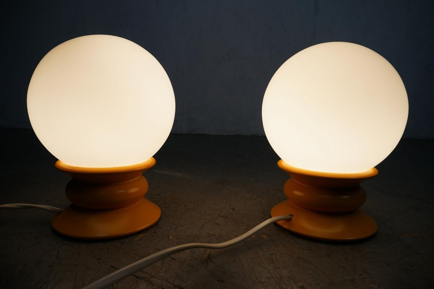 Two elegant mid-century table lamps from Temde Vintage