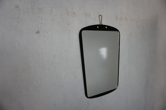 Fantastically beautiful mid century mirror with black frame vintage