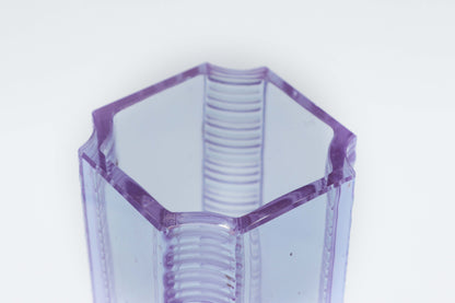 Vintage Vase Václav Hanuš Bohemia Czech Alexandrite Glass Neodymium Zelezny Brod ZBS Václav Hanuš Železnobrodské sklarny lilac Sklo Union