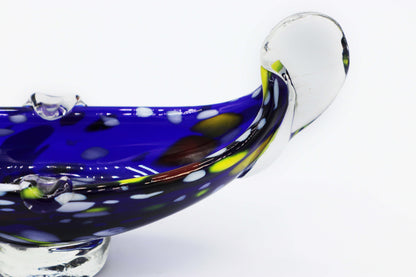 vintage Murano Cendrier Gondola Dish Bowl 1970 Gondola Seguso Cobalt Outremer Bleu Verre Technique Lourde Italie 70s 70s 1970