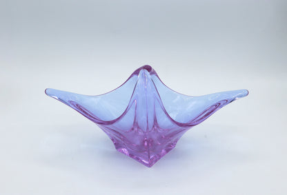 Vintage bowl Murano Venezia Alexandrite glass neodymium Zelezny Brod ZBS Miroslav Klinger Železnobrodské sklárny lilac pink