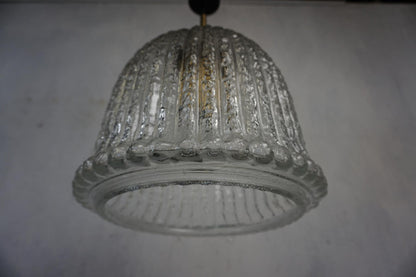 Beautiful ceiling lamp from Limburg with crystal glass shade Vintage