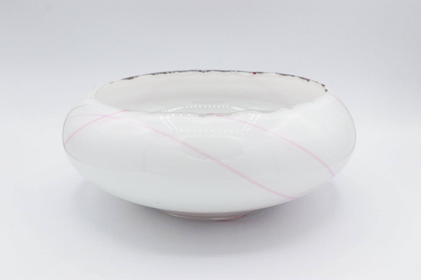 Vintage Murano Bowl Bowl Offering Bowl Schirl Glass Wavy Edge Candy Bowl Fruit Bowl 1970 70s Brutalist Mid Century