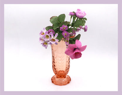 Vintage Rosalin flower vase Val Saint Lambert