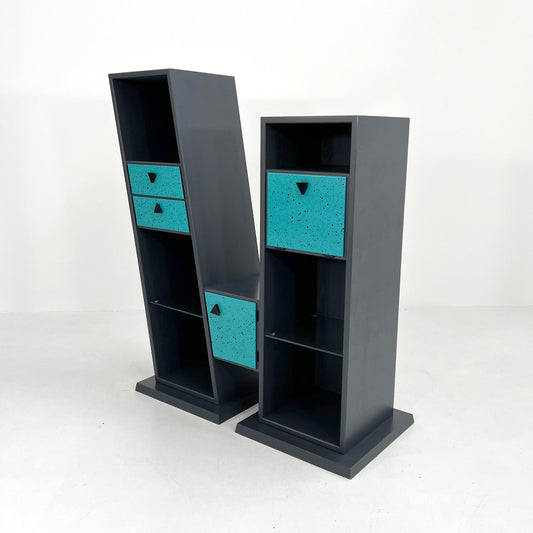 Postmodern Memphis Style Bookcase, 1980s Vintage