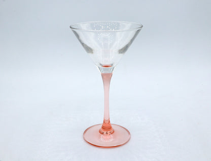 4 verres Martini vintage Rose Luminarc Rose Champagne Bowls Cup Calice Minimaliste Rosalin Pink 80s Art Déco Revival France France