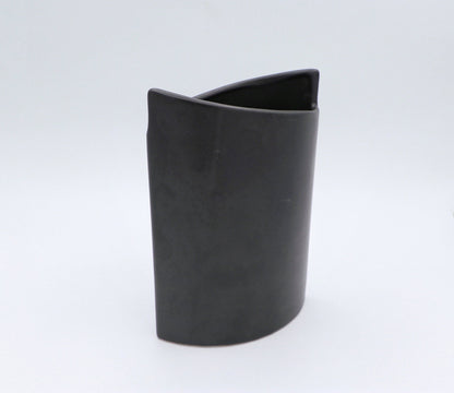 vintage Black ASA Vase Flower Vase Céramique Memphis Milano 90s 90s 1990 1990s Allemagne Mandel Elypse