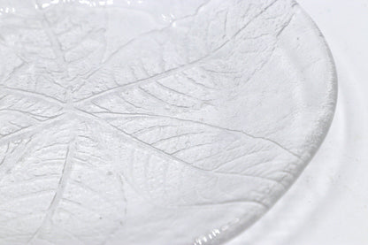 2 /4 Vintage Kosta Boda Party Plate Leaf Glass Plate Göran Wärff Goran Warff Ann Leaf Swedish Modern Mid Century 70s Sweden 1970