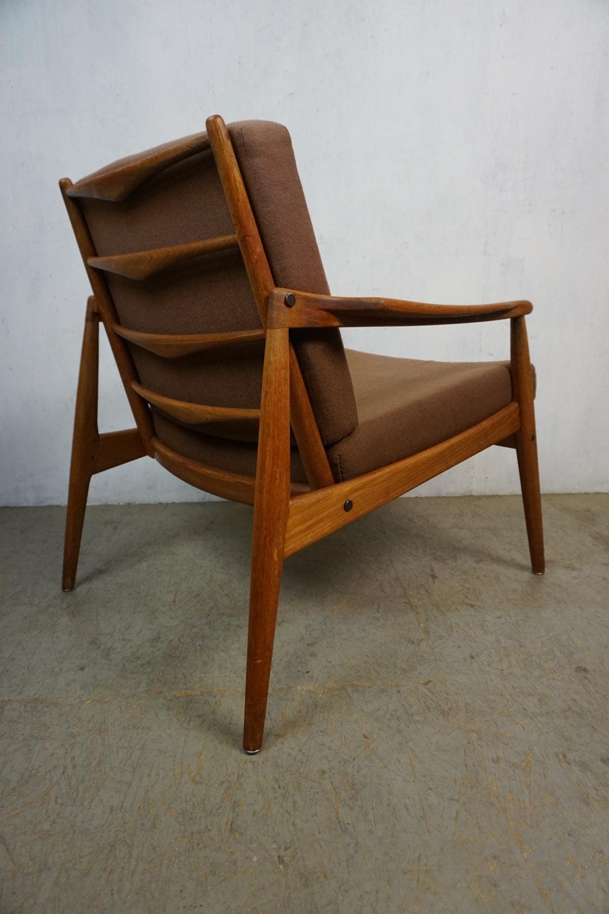 Filigraner Teakholz Sessel im Danish Modern Design Vintage