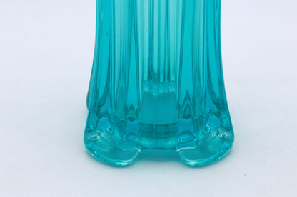 Vintage Vase Rudolf Schrötter Uranium Glass 1958 Rudolfova Hut Sklo Union Bohemia Czech Art Deco Mint Green Beryl Turquoise ZBS Moser Hoffmann