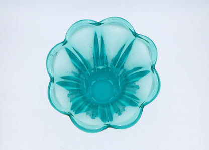 Vase vintage Rudolf Schrötter Uranium Glass 1958 Rudolfova Hat Sklo Union Bohême Tchèque Art Déco Menthe Vert Béryl Turquoise ZBS Moser Hoffmann