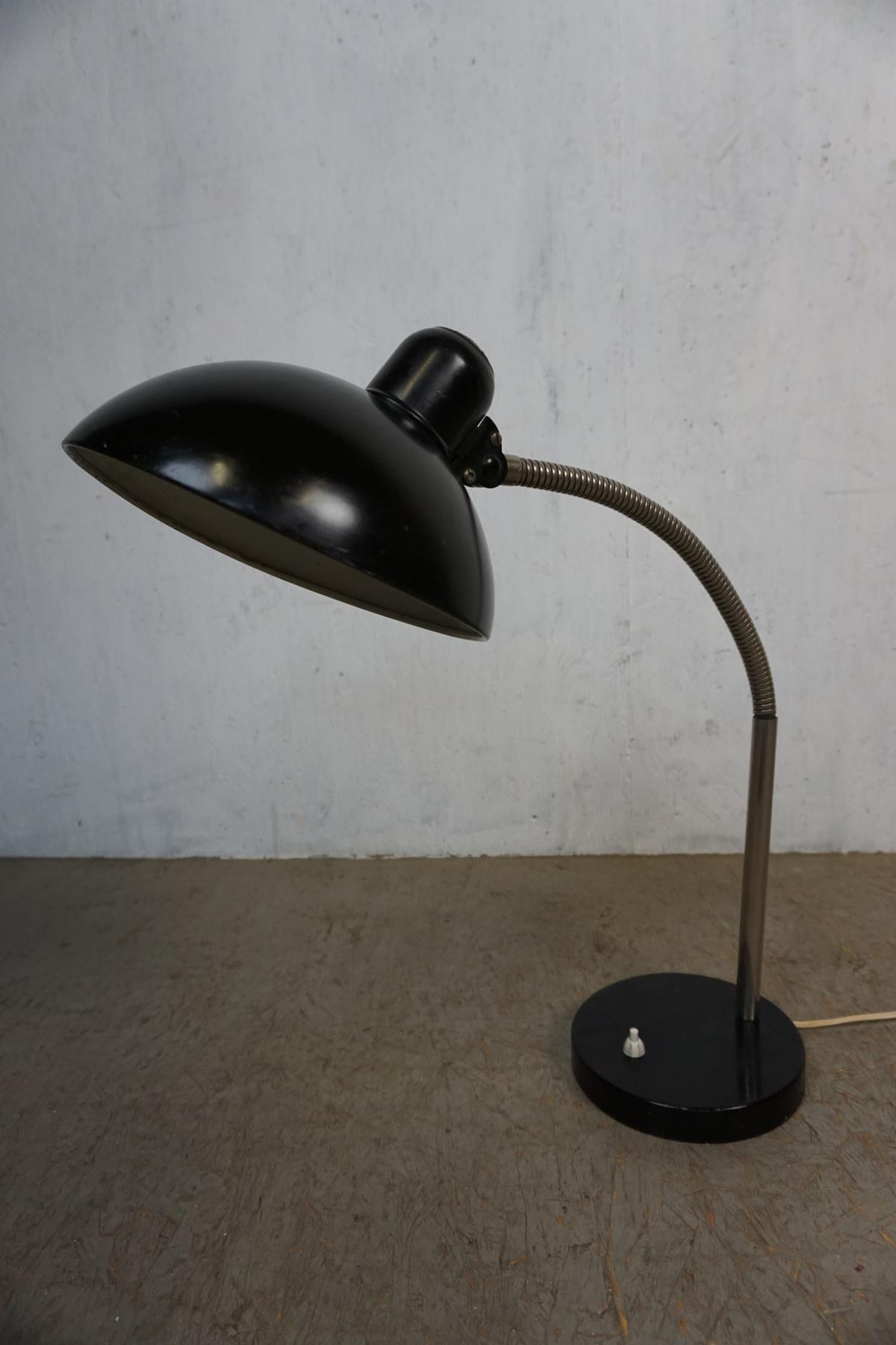 Original Kaiser Idell gooseneck lamp model 6561 Vintage