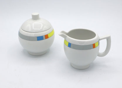 SET vintage Arzberg Memphis Milano Cafetières Ville Art Moderne Cafétéria Lutz Rabold 80s 90s Porcelaine Théière Postmoderne Cafetière