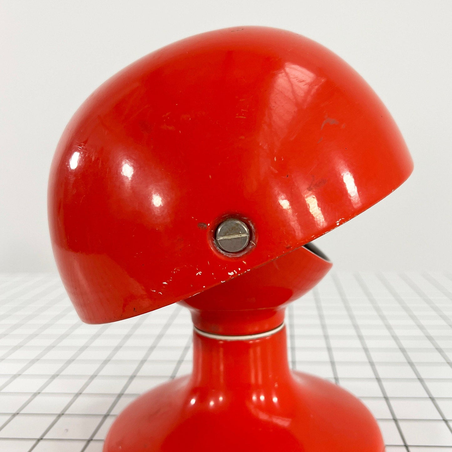 Red Jucker 147 table lamp by Tobia and Afra Scarpa for Flos, 1960s vintage