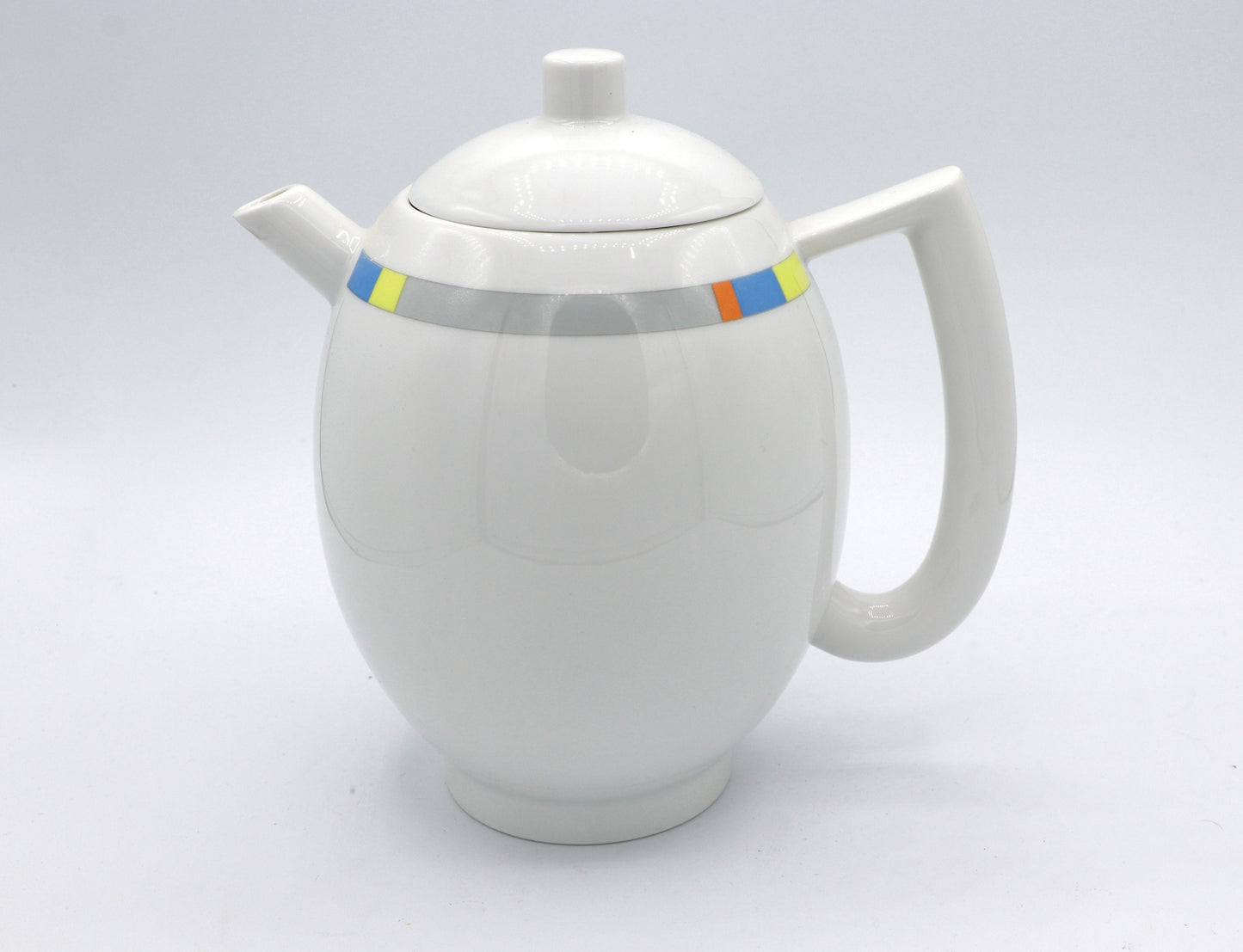 SET Vintage Arzberg Memphis Milano Coffee Pots City Modern Art Cafeteria Lutz Rabold 80s 90s Porcelain Postmodern Teapot Coffee Pot