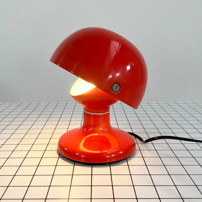 Red Jucker 147 table lamp by Tobia and Afra Scarpa for Flos, 1960s vintage