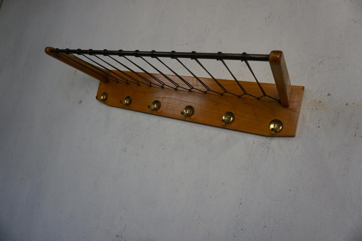 Great Mid Century coat rack with hat rack Vintage