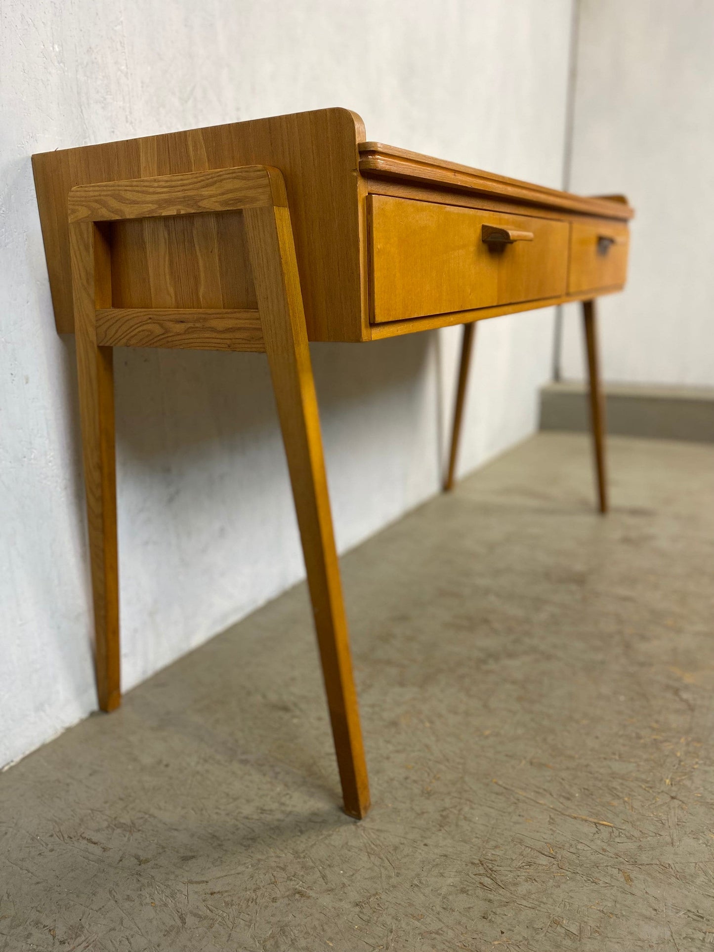 Grande table console vintage du milieu du siècle