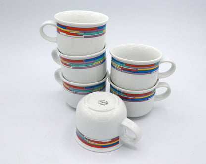 Vintage Set 6 Personen Kaffee Service Arzberg Deutschland Pastell Postmodern Sottsass Memphis Milano Deutschland 1980 1990 Keramik Tasse - 2nd home