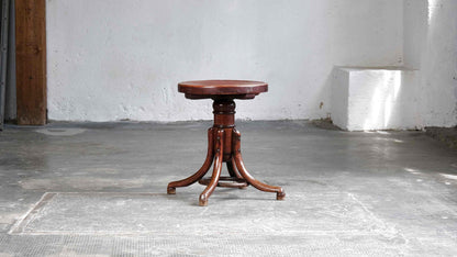 Bentwood piano stool by Thonet with vintage marking