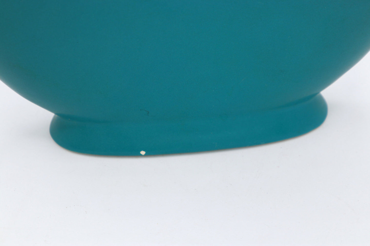 vintage Turquoise Vert ASA Vase Fleur Vase Pétrole Cercle Rond Céramique Memphis Milano 90s 90s 1990 1990s Allemagne Postmoderne