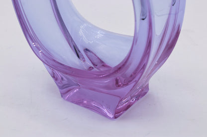 Vintage bowl Murano Venezia Alexandrite glass neodymium Zelezny Brod ZBS Miroslav Klinger Železnobrodské sklárny lilac pink