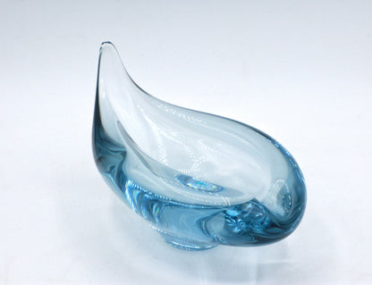 Vintage Glass Bowl Holmegaard Akva Per Lütken Mid Century Aqua Light Blue Ashtray Blue Glass Technique Heavy Denmark