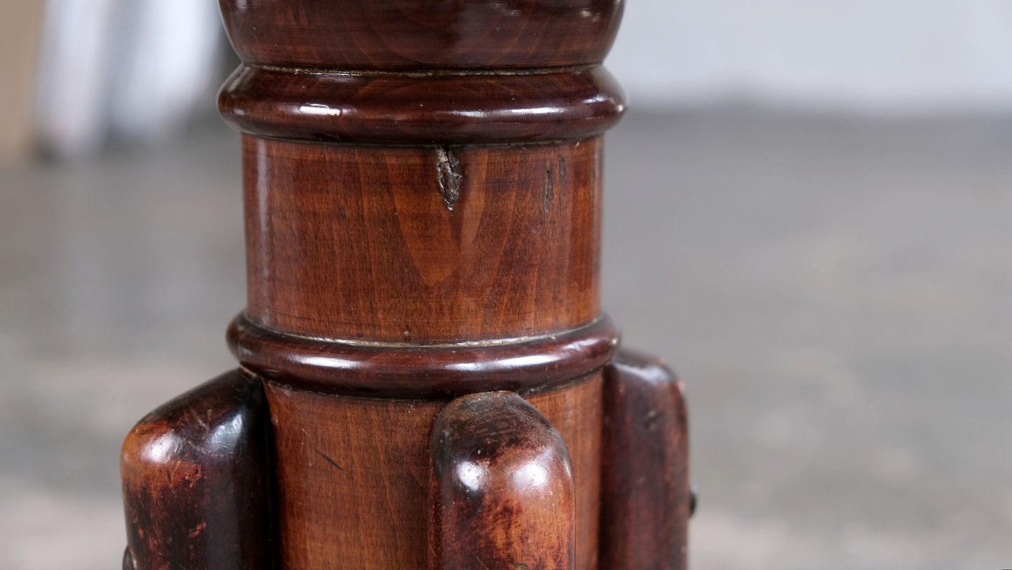 Tabouret de piano en bois courbé de Thonet avec marquage vintage