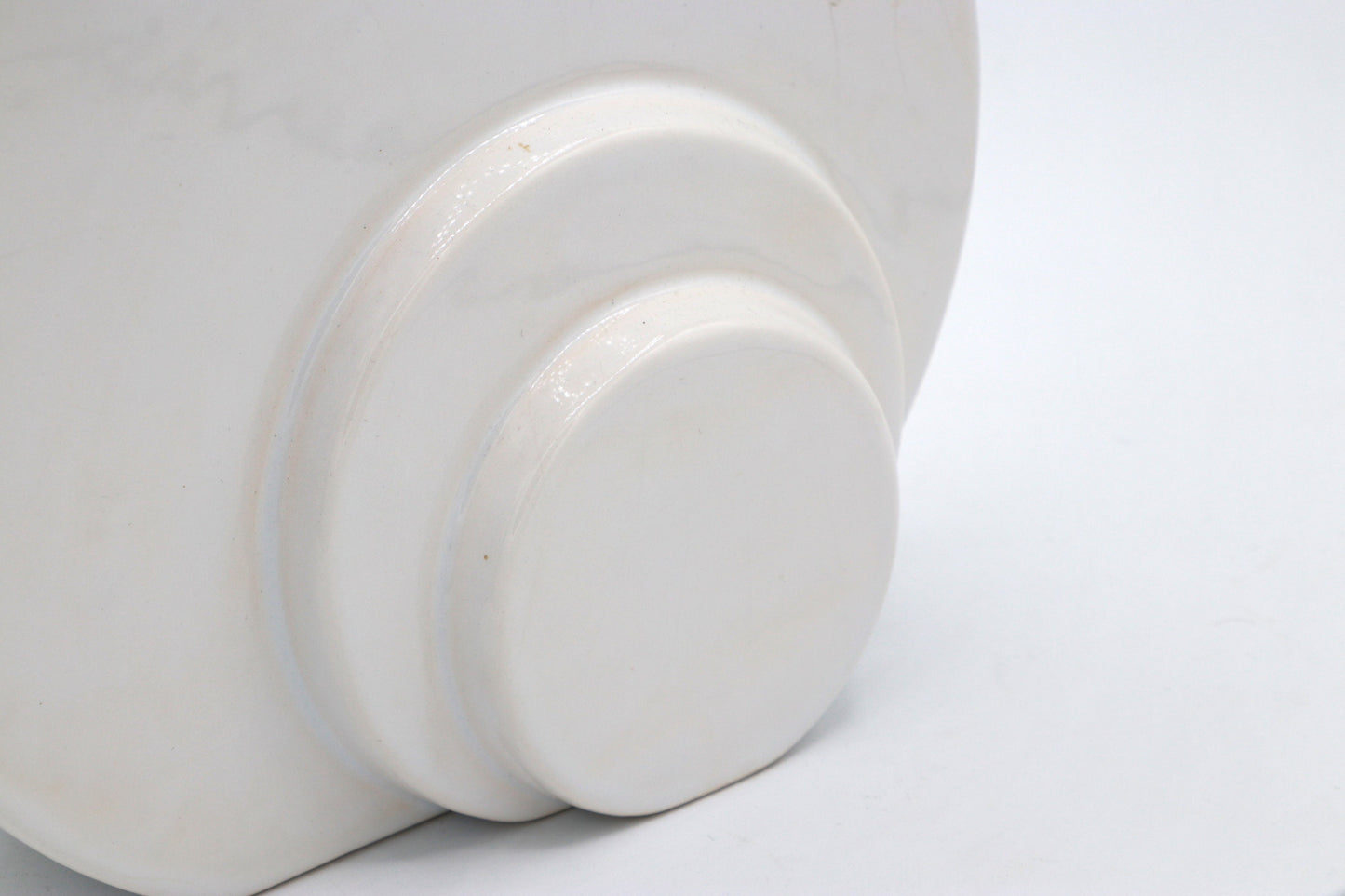 Vintage Disc Vase Circles White ASA Vase Flower Vase Round Ceramic Memphis Milano 90s 90s 1990 1990s Germany Postmodern