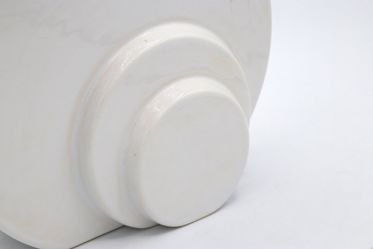 Vintage Disc Vase Circles White ASA Vase Flower Vase Round Ceramic Memphis Milano 90s 90s 1990 1990s Germany Postmodern