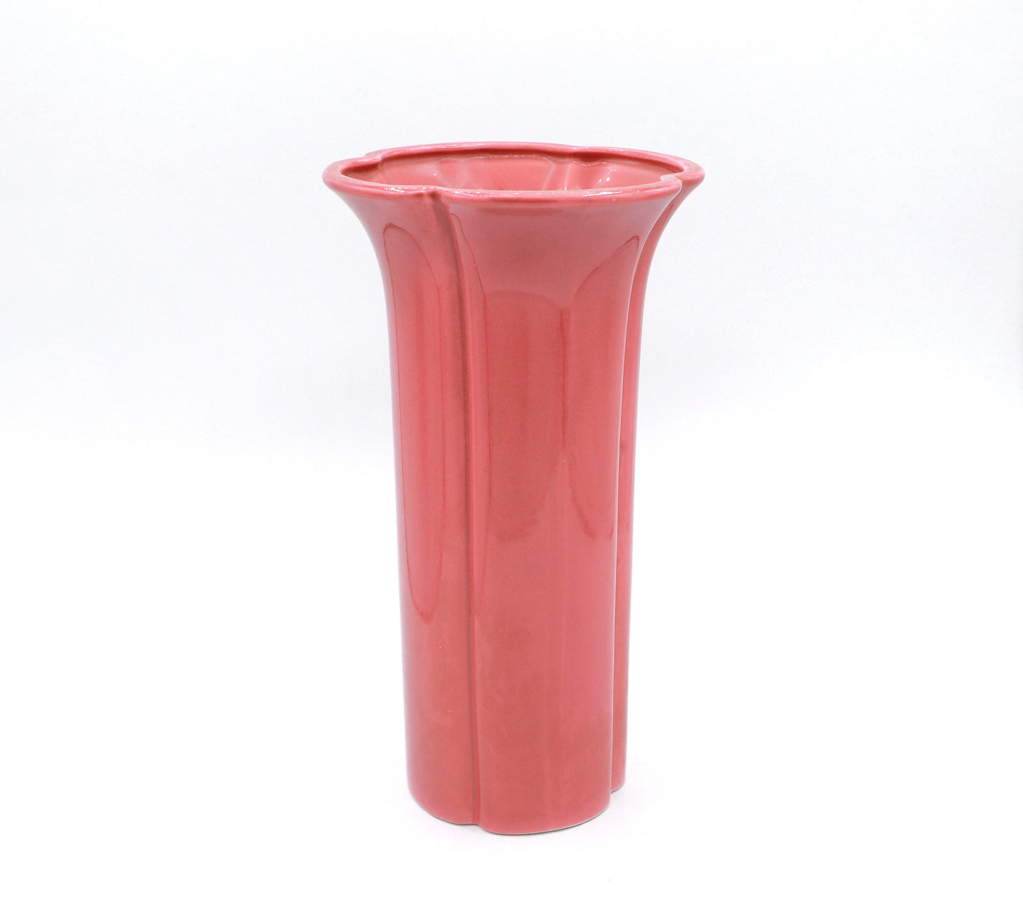 Vase à fleurs vintage KYOEI JAPAN 70s Vase Corail Rose Rouge Pastel Boho Japandi Scandi Wabisabi 80s 1980s Mid CenturyArt Déco Revival