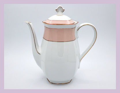 vintage Winterling Jug La Belle Bavière Théière En Porcelaine Cafetière Mid Century 50s 60s 70s Allemagne Gold Gold Rim Pink Pastel