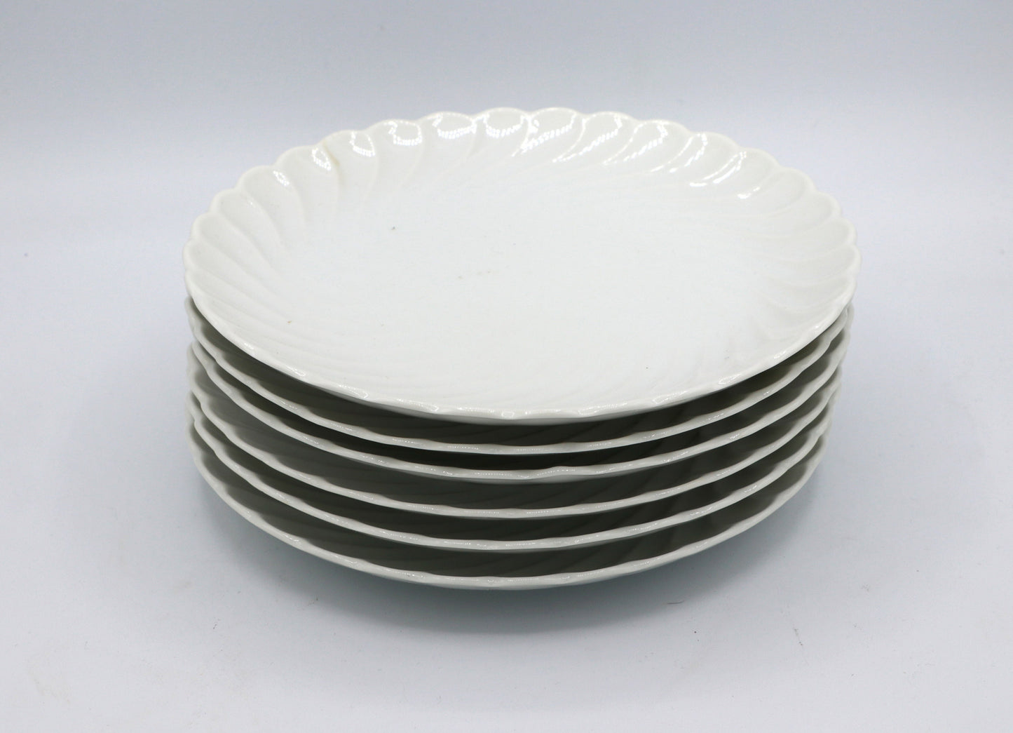 Ensemble vintage 4 / 6 personnes Marienbad Ingres Service à café en porcelaine blanche Wavy Edge Curved CZ République tchèque années 80 90