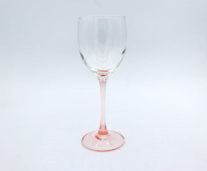 4 vintage Rouge Blanc Vin Rose Luminarc Rose Verres Verre Coupe Calice Minimaliste Rosalin Rose Années 80 Art Déco Revival France France