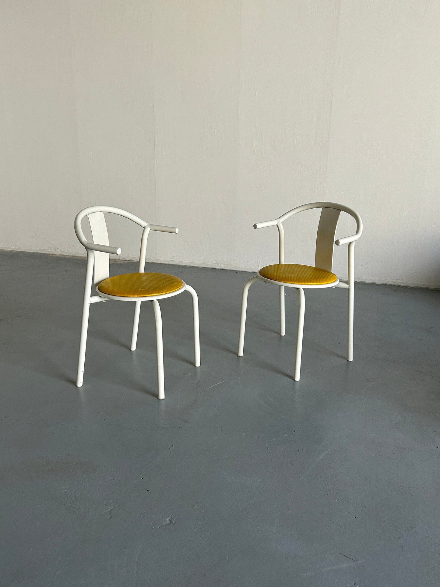 Set von 2 Ikea Postmodern Memphis MAXMO Metal Dining Chairs, 1980s IKEA Vintage