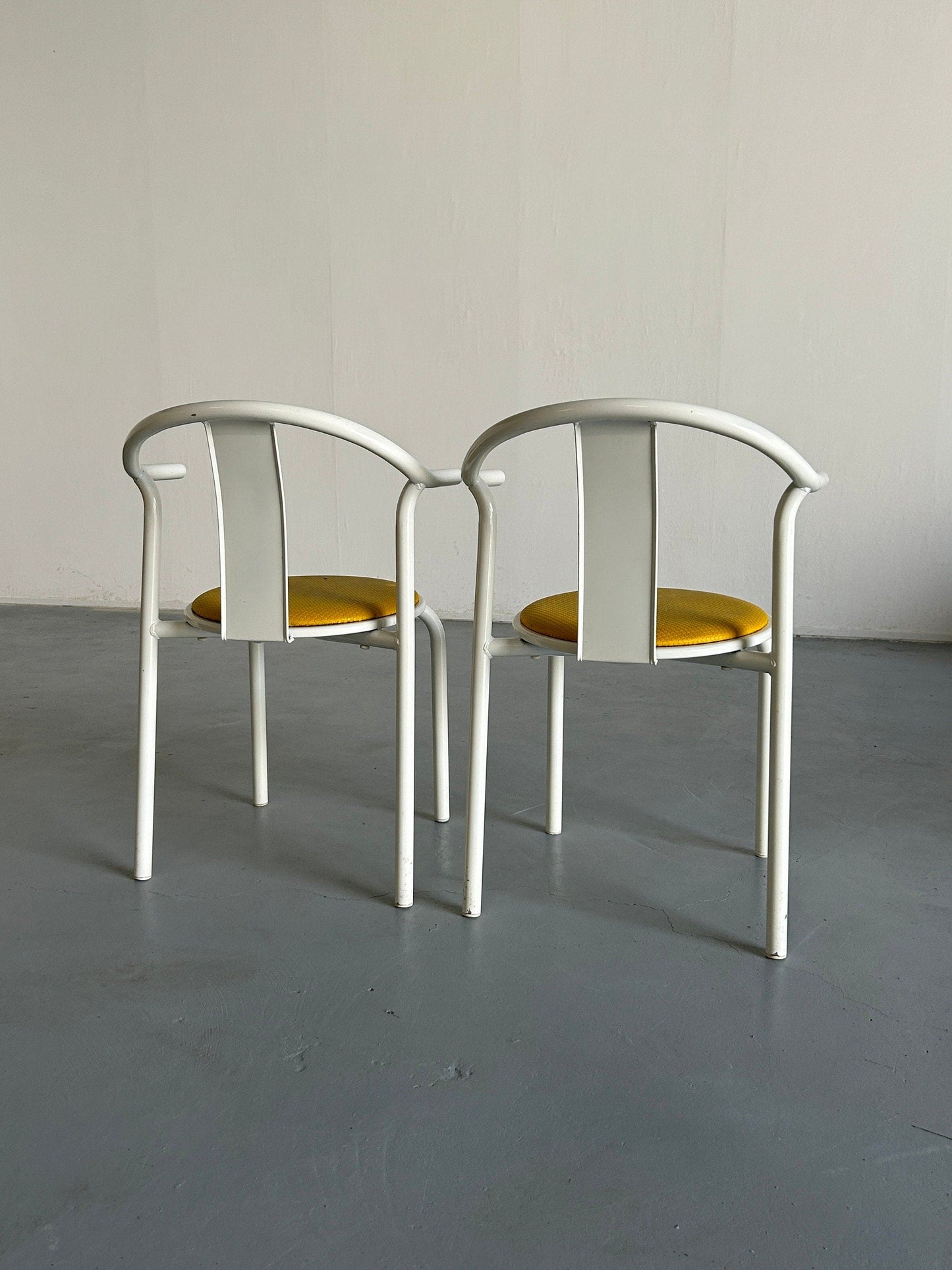 Set von 2 Ikea Postmodern Memphis MAXMO Metal Dining Chairs, 1980s IKEA Vintage