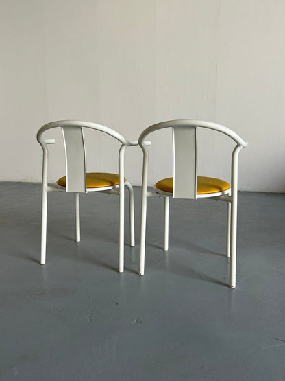 Set of 2 Ikea Postmodern Memphis MAXMO Metal Dining Chairs, 1980s IKEA Vintage