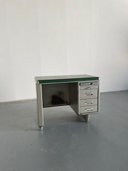 1950s Industrial Single Bank Steel Tanker Desk by Orma Milano, Italy